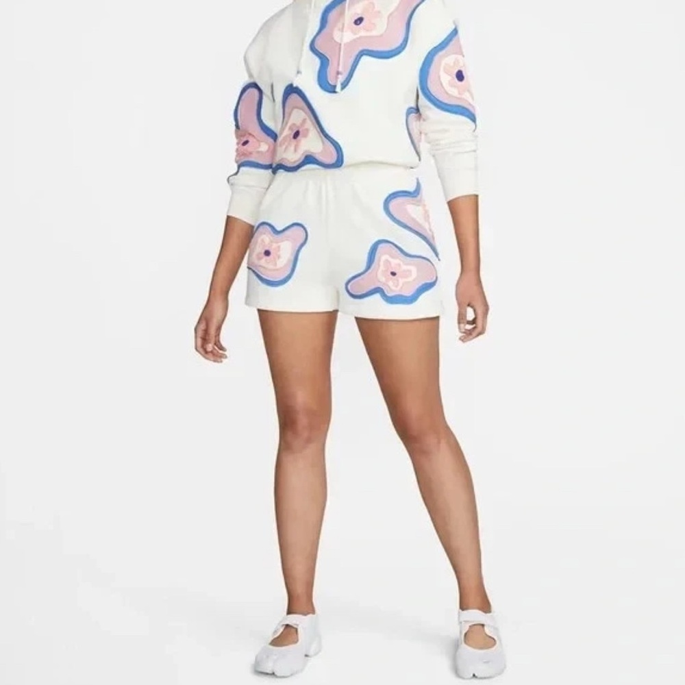 Nike Project U*phoria Embroidered Flower‎ Patch Shorts White Multicolor XS fun - Picture 3 of 15